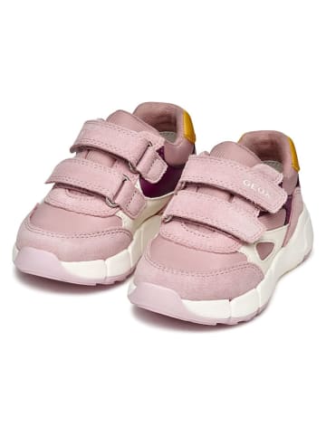 Geox Skórzane sneakersy "Flexyper" w kolorze jasnoróżowym