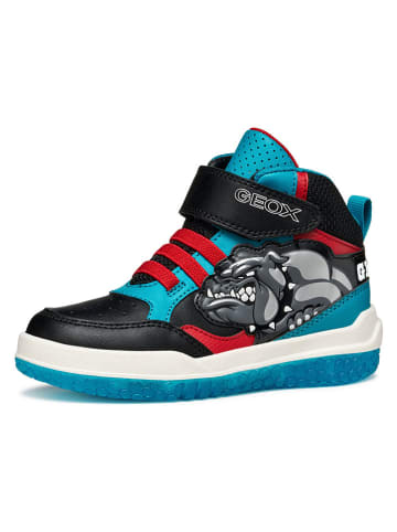 Geox Sneakers "Buzzerlight" zwart/lichtblauw