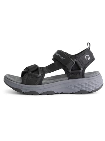 TRAVELIN' Leder-Trekkingsandalen "Angvik" in Schwarz