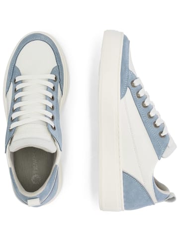 TRAVELIN' Leder-Sneakers "Caris" in Weiß/ Blau