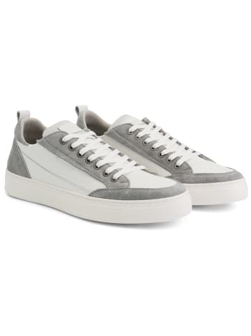 TRAVELIN' Leren sneakers "Croft" wit/grijs