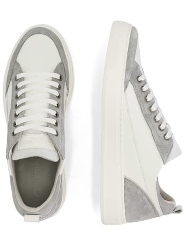 TRAVELIN' Leder-Sneakers "Croft" in Weiß/ Grau