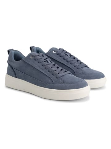 TRAVELIN' Leren sneakers "Croydon" donkerblauw