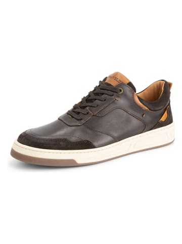 TRAVELIN' Leren sneakers "Darley" bruin