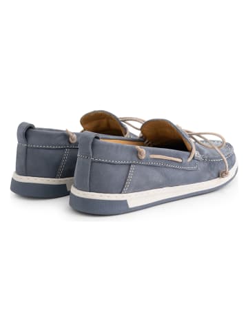 TRAVELIN' Leder-Mokassins "Falmouth" in Blau
