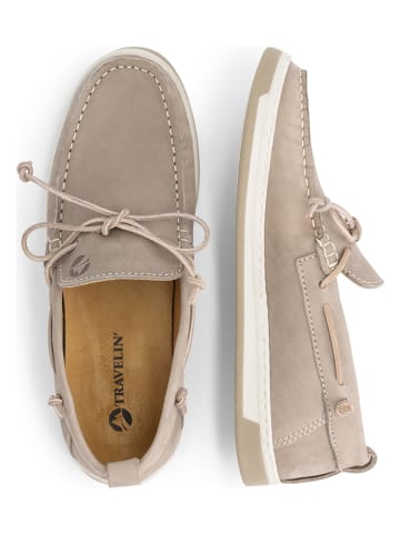 TRAVELIN' Leder-Mokassins "Falmouth" in Grau