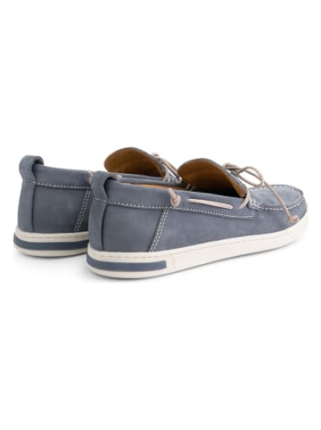 TRAVELIN' Leder-Mokassins "Falmouth" in Blau