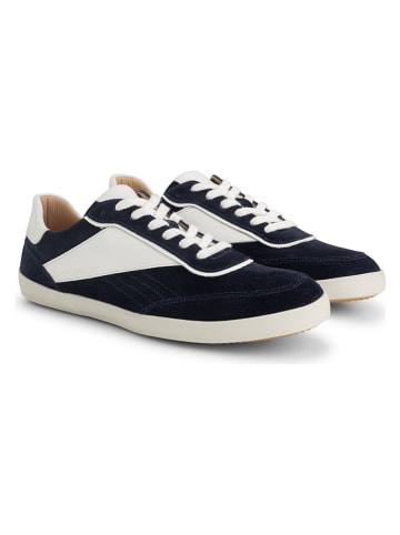 TRAVELIN' Leder-Sneakers "Flam" in Dunkelblau