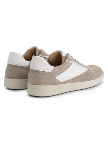 TRAVELIN' Leren sneakers "Falnes" beige