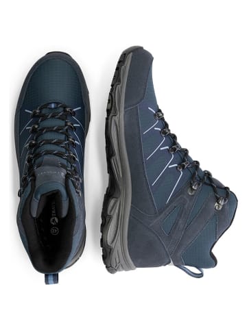 TRAVELIN' Skórzane botki turystyczne "Gudhjem" w kolorze granatowym