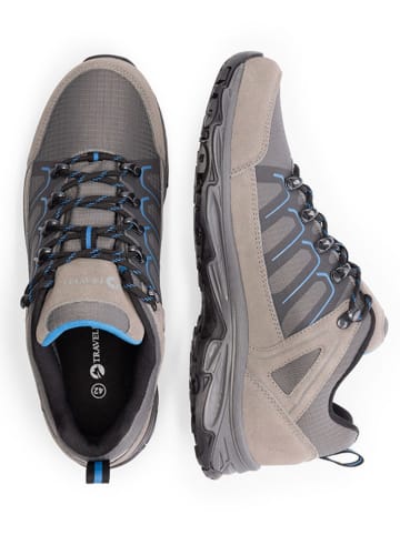 TRAVELIN' Skórzane buty trekkingowe "Grasten" w kolorze szarym