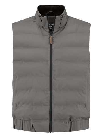TRAVELIN' Doorgestikte bodywarmer "Magnus" grijs
