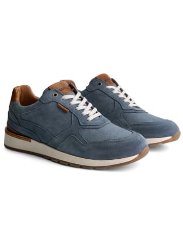 TRAVELIN' Leren sneakers "Newberry" blauw