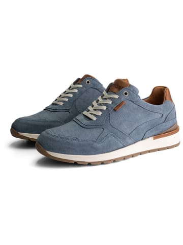 TRAVELIN' Leren sneakers "Newberry" blauw