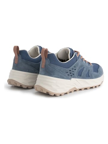 TRAVELIN' Skórzane buty turystyczne "Posio" w kolorze niebieskim
