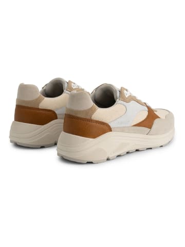 TRAVELIN' Leren sneakers "Riber" beige/lichtbruin