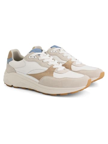 TRAVELIN' Leder-Sneakers "Romsey" in Weiß/ Beige