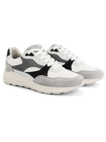TRAVELIN' Leder-Sneakers "Royston" in Weiß/ Grau
