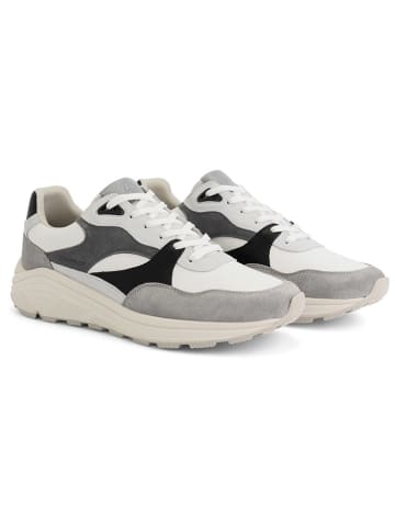 TRAVELIN' Leder-Sneakers "Rushden" in Weiß/ Grau