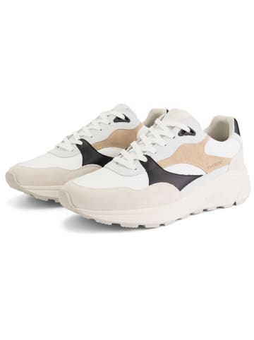 TRAVELIN' Leder-Sneakers "Rushden" in Weiß/ Beige