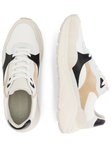 TRAVELIN' Leder-Sneakers "Rushden" in Weiß/ Beige