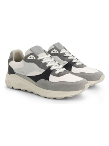 TRAVELIN' Leren sneakers "Ryde" grijs/wit