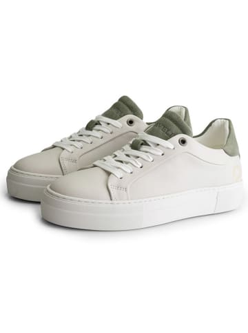 TRAVELIN' Leren sneakers "Santec" crème/kaki