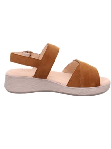 Legero Leder-Keilsandaletten "Swing" in Hellbraun
