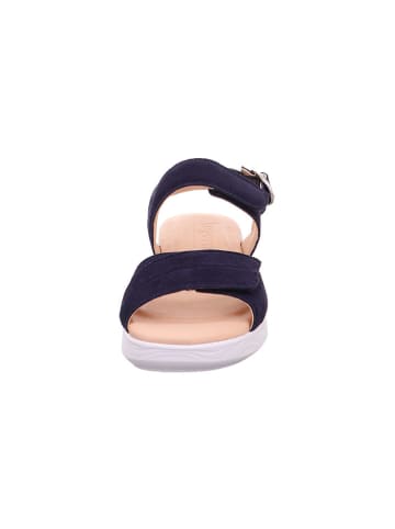 Legero Skórzane sandały "Swing" w kolorze granatowym na koturnie