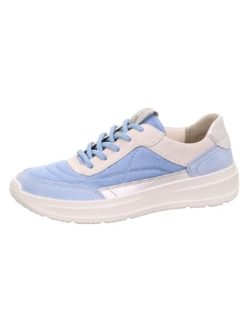 Legero Leder-Sneakers "Sprinter" in Creme/ Hellblau