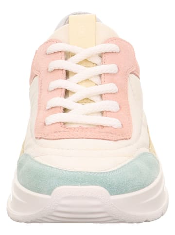 Legero Leder-Sneakers "Sprinter" in Creme/ Rosa/ Grün