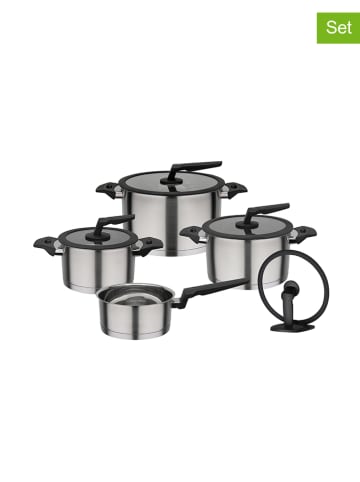 GSW 9-częściowy zestaw garnków "Apart" w kolorze srebrnym