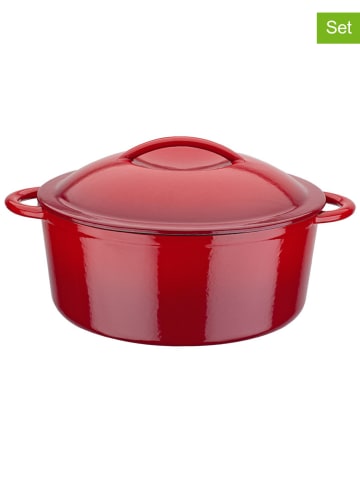 GSW 2-delige set: pan met deksel "Red Shadow" rood - Ø 24 cm