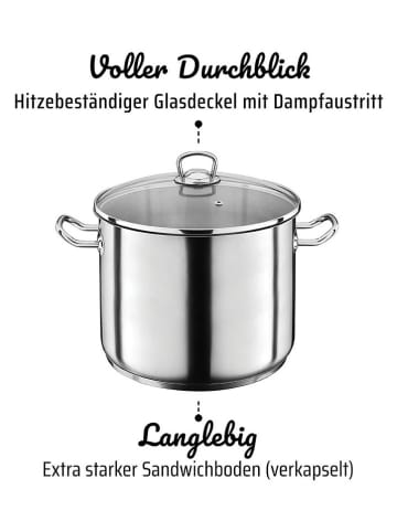 GSW 2tlg. Set: Edelstahl-Kochtopf ''Profi'' - 15 l