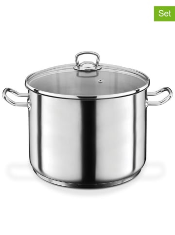 GSW 2-delige set: roestvrijstalen pan "Profi" - Ø 30 cm