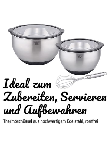 GSW 3tlg. Rührschüsseln-Set ''Primo'' in Silber