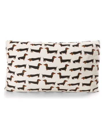 NICI Kissen "Dachshund" in Weiß/ Braun - (L)35 x (B)43 cm