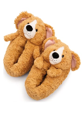 NICI Pantoffels "Hund" lichtbruin