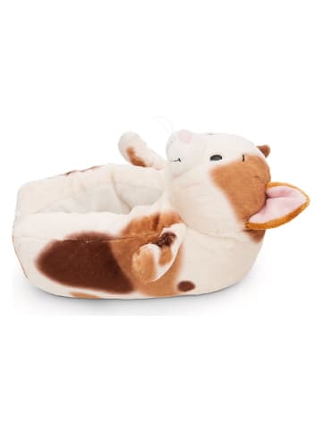NICI Pantoffels "Katze Calico" lichtbruin/crème