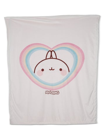 NICI Koc dziecięcy "Molang" w kolorze biało-jasnoróżowym - 175 x 140 cm