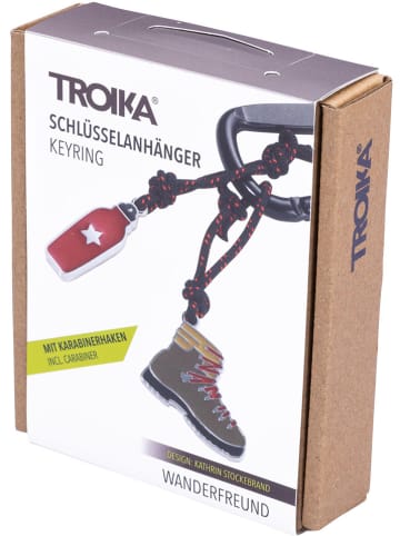 Troika Schlüsselanhänger "Wanderfreund" in Schwarz