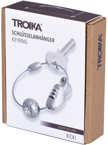 Troika Schlüsselanhänger ''Kick!' in Silber