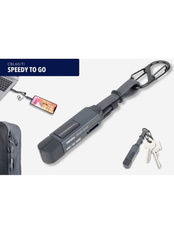 Troika Taschenanhänger-Ladekabel ''Speedy'' in Schwarz - (L)13 cm