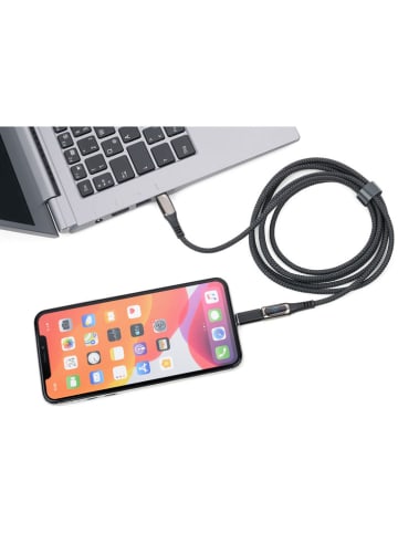 Troika USB-C oplaadkabel zwart - (L)200 cm