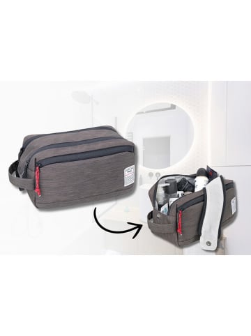 Troika Toilettas grijs - (B)32 x (H)4,5 x (D)15 cm