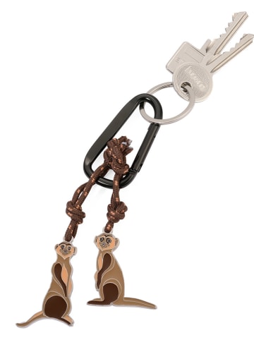 Troika Schlüsselanhänger ''Eddie & Manni'' in Braun