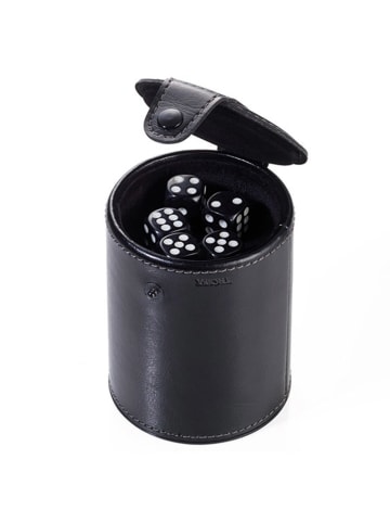 Troika Kubek w kolorze czarnym na kostki - wys. 10,5 x Ø 8 cm