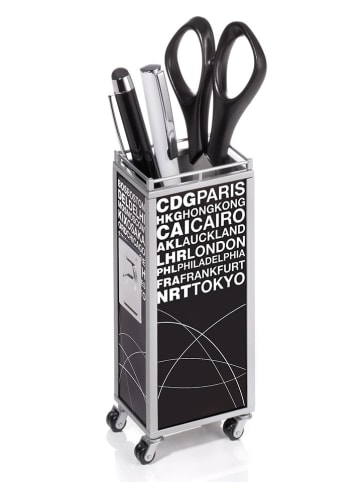 Troika Pennenbakje "Mini Trolley" zwart - (B)5,1 x (H)12,5 x (D)3,7 cm