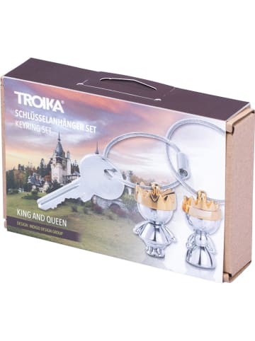 Troika Breloki (2 szt.) "King & Queen" w kolorze srebrnym do kluczy