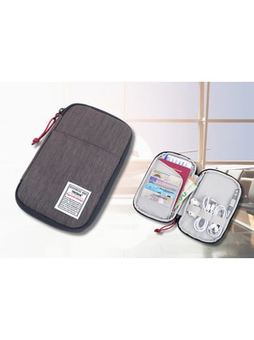 Troika Organizer w kolorze szarym do torby - 20 x 24 x 12,7 cm